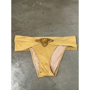 La Perla Jeweled Bikini Bottom | Gold in 44